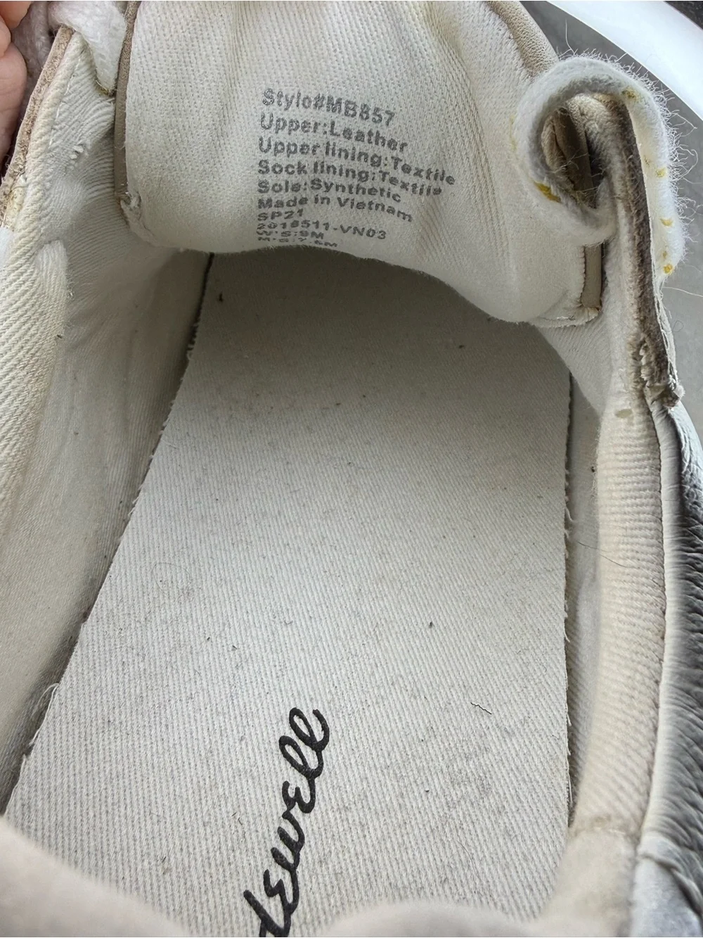 Madewell Kickoff Trainer Sneakers Nubuck and Leather women’s sneakers size US 9